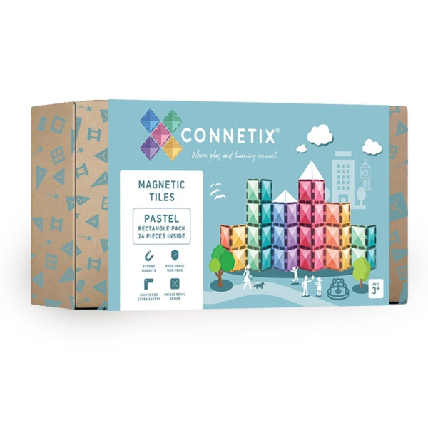 Connetix Pastel Rectangle Pack (24 pc) *Ships from 22 Sep*