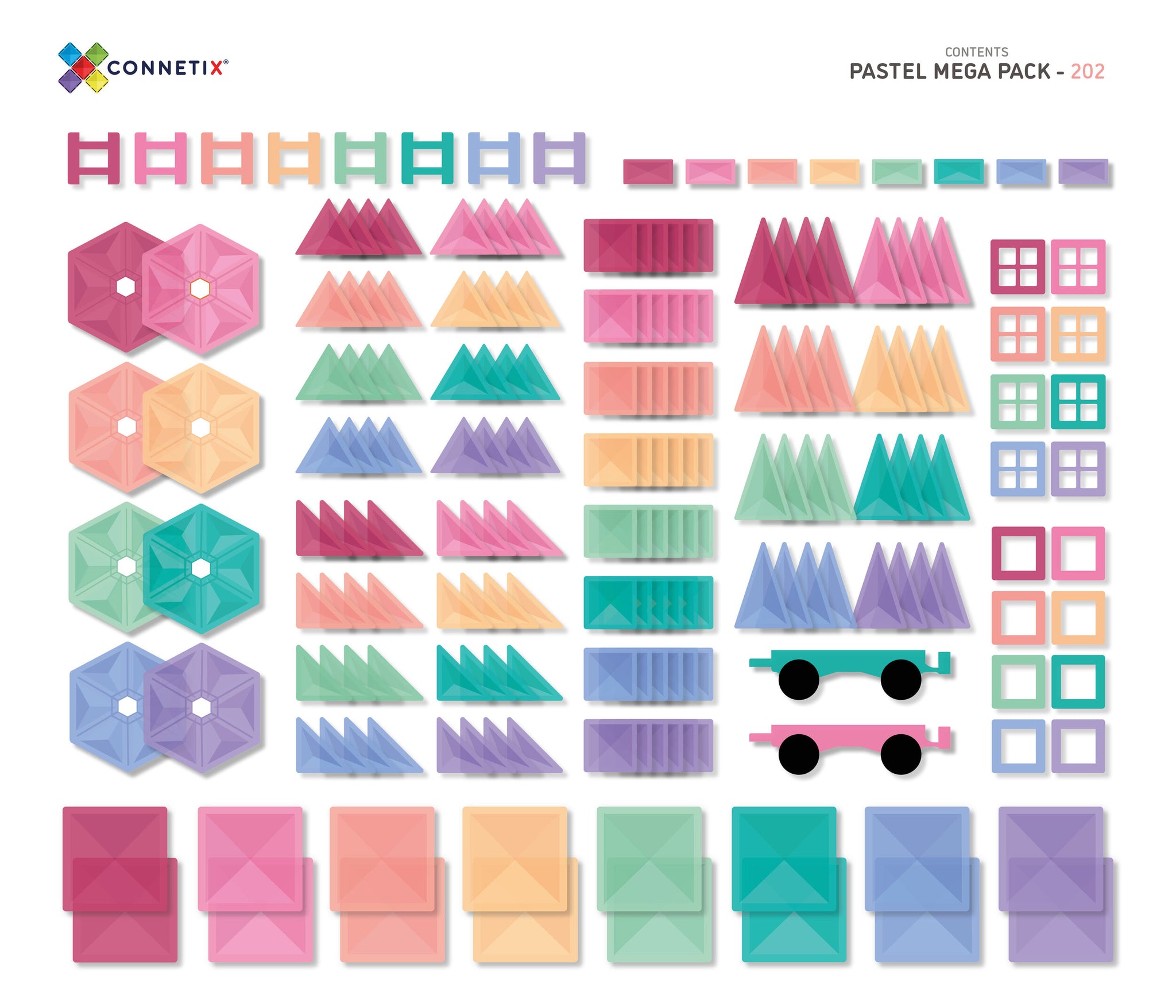 Connetix Pastel Mega Pack (202 pc)