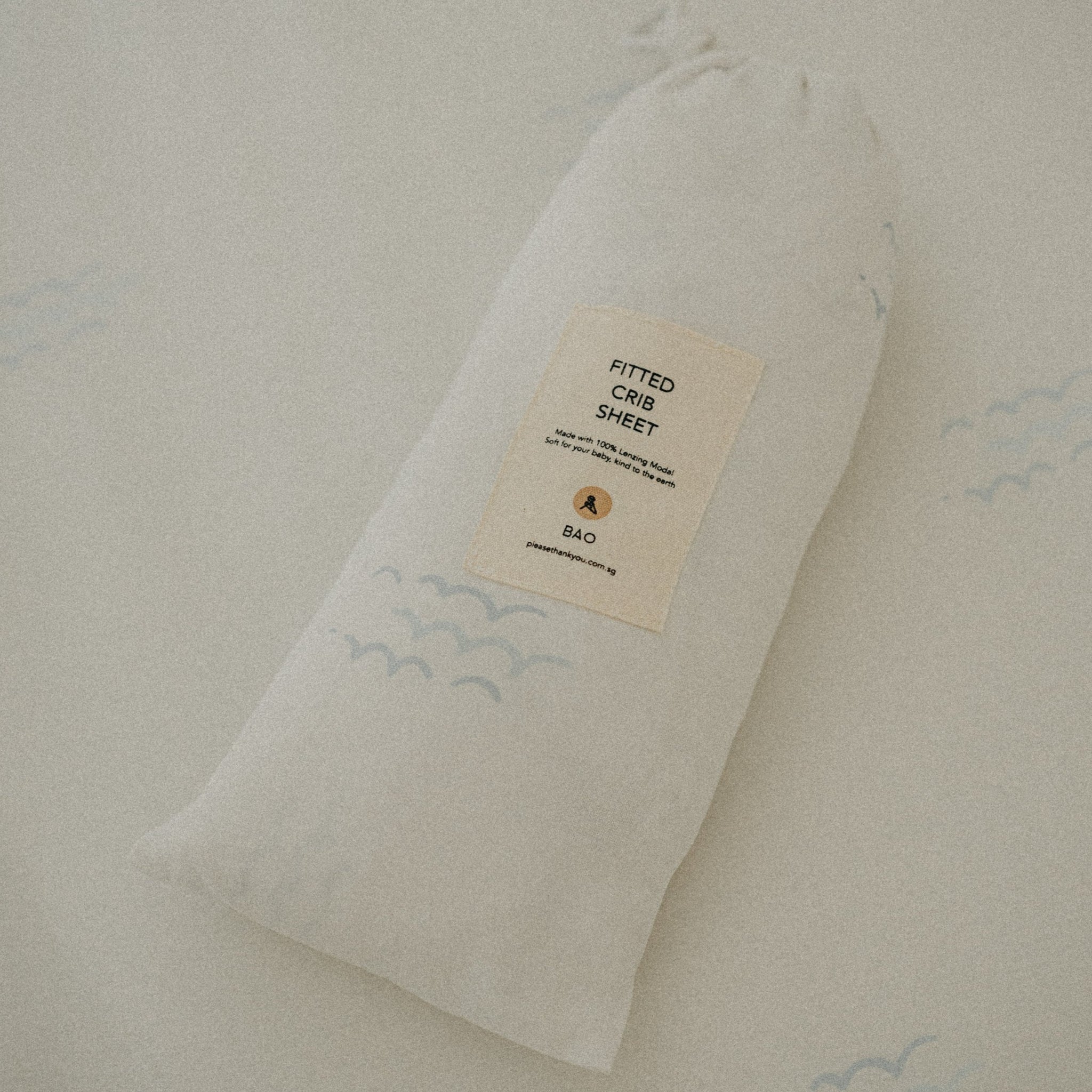 BAO Fitted Crib Sheet - Waves