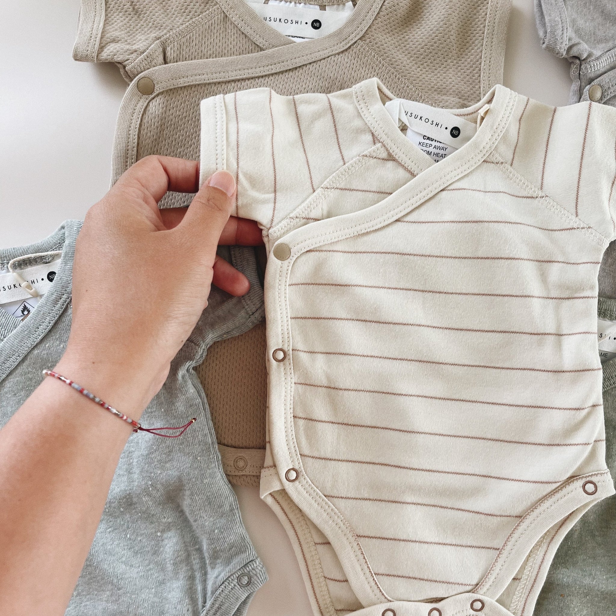 Susukoshi Organic Kimono Bodysuit S/S