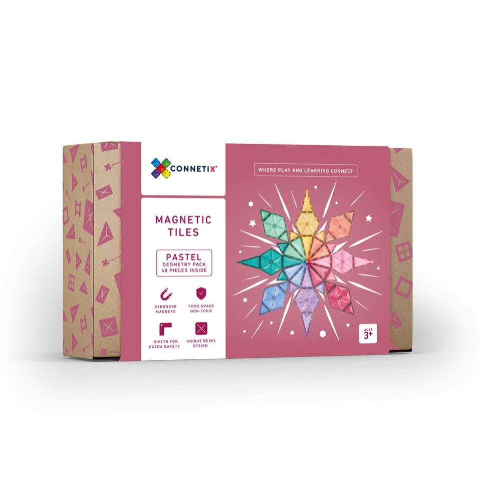 Connetix Pastel Geometry Pack (40 pc)