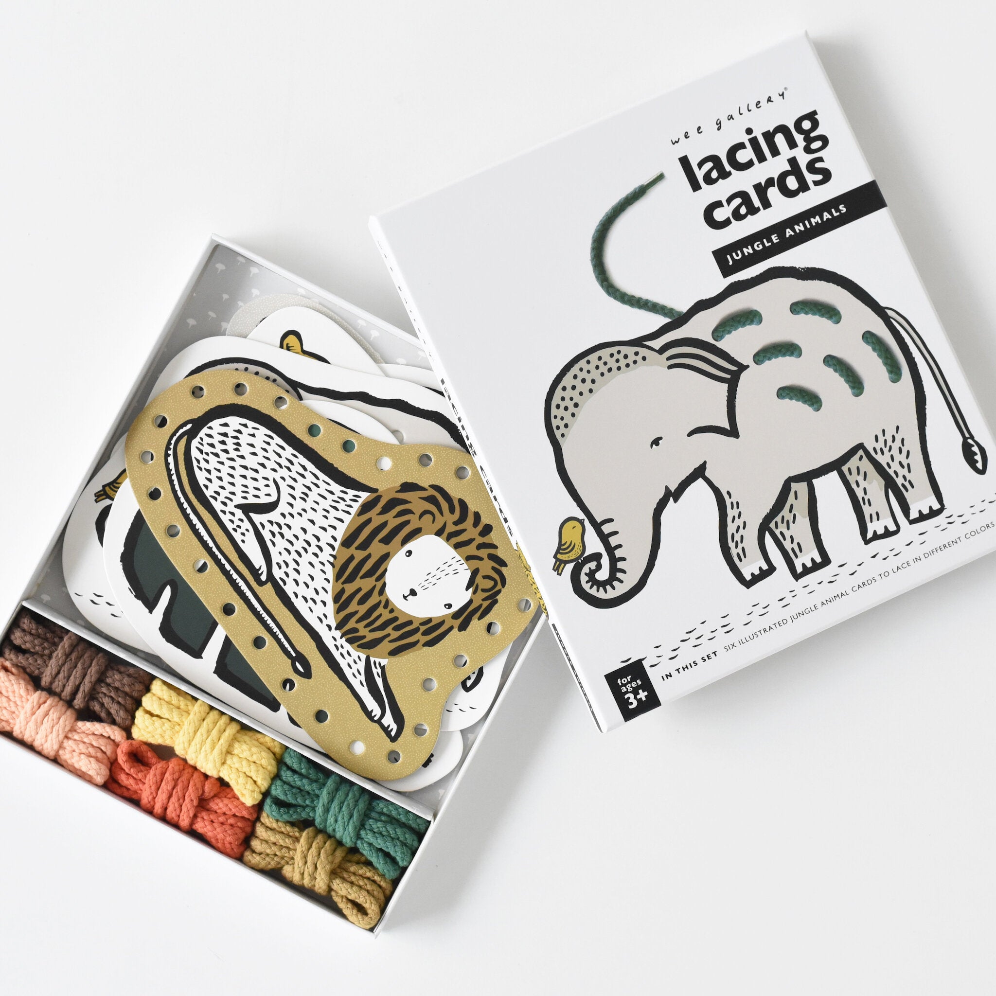 Wee Gallery Lacing Cards (Jungle Animals)