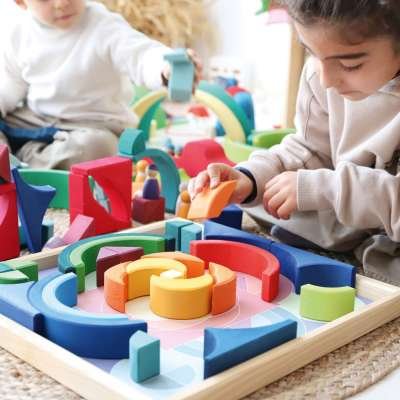 Grimm's Building Set Arcs in Squares *LAST PIECE*